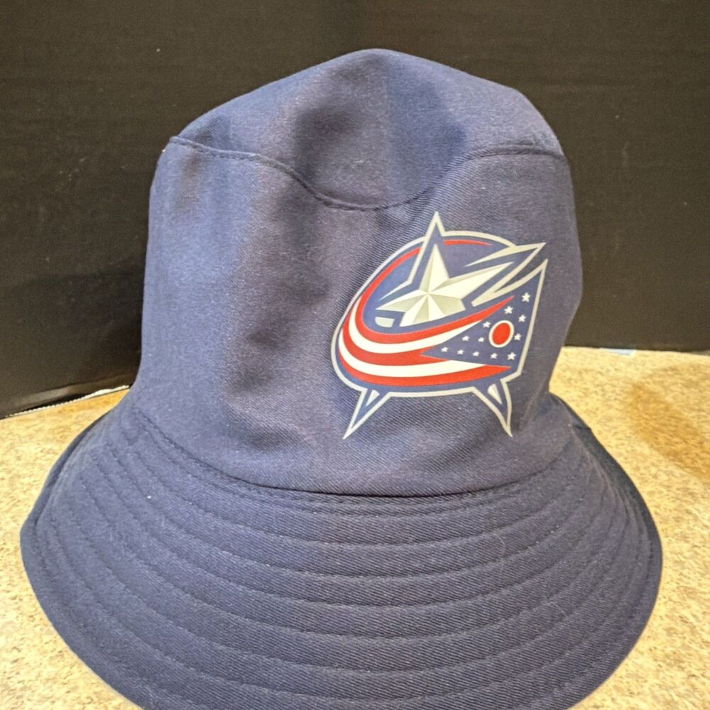 Columbus Blue Jackets Reversible Bucket Hat – Stinger All-Over Print / CBJ Logo - Picture 6 of 6